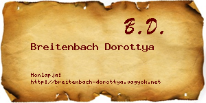 Breitenbach Dorottya névjegykártya